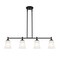 Designers Fountain Bronson 60 Watt 4 Light Matte Black Pendant with Frosted Glass Shade D278M-IS-MB - alternate 1